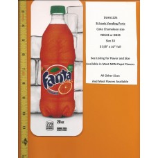 Large Coke Size Chameleon Soda Flavor Strip Fanta Orange 20oz BOTTLE
